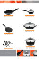 Sonex italiaGift pack Non Stick (with steel lid) 20 PIECES Cookware Set. 
