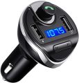 Criacr Bluetooth Car Transmitter, Wireless In-Car FM Transmitter Radio Adapter Car Kit, FM Transmitter Car with Dual USB Charging Ports, Hands-Free Calling, Music Player Supports TF Card & USB Disk. 