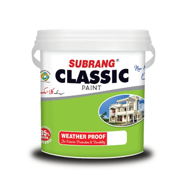Subrang Classic Weather Sheet Paint For Exterior Walls (Weather Proof) All Colors Available | 3.64 Liters Gallon