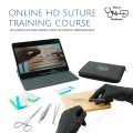 Complete Suture Practice Kit for Medical and Vet Students - Reusable Skin Simulation Silicon Pad with Pre-Cut Wounds, Full Set of Essentials Stainless Still Suturing Tools. 