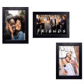 Photo Frame Set of 3pcs Picture Frames Colage A4 Size 8x12 inches Frames For Room With Front Glass Best Quality Frames For Wall and Table Picture Frames Set. 