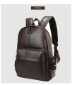 Pu Leather College Bag for Boys & laptop Backpack (Black & Coffee color ). 