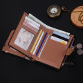 wallet card package boys college students' sense of senior male money man is extremely brief paragraph screens more niche design small wallet. 