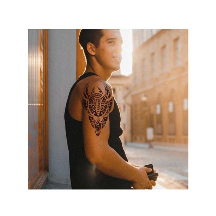 Polynesian Bull Temporary Tattoo
