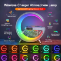 Wireless Charger - Speaker Bluetooth - Wireless Charger - Mini Speaker - Speaker - USB Speaker - Portable Speaker-Wireless Charger Alarm Clock Speaker APP Control for iPhone Samsung- Led Wireless Charging Speaker - Bluetooth Speaker With Rgb Light. 