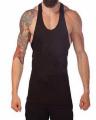 Pack of 3 - Black 100 % Pure Combed Cotton Body Builder Vest / Gym Stringer vest / top trunk / Black vest. 