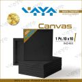 Maya Traders 1 Piece Of 10 X 10 Inches 100% Cotton Primed Stretched Black Canvas Board For Acrylic & Oil Painting - Black. 