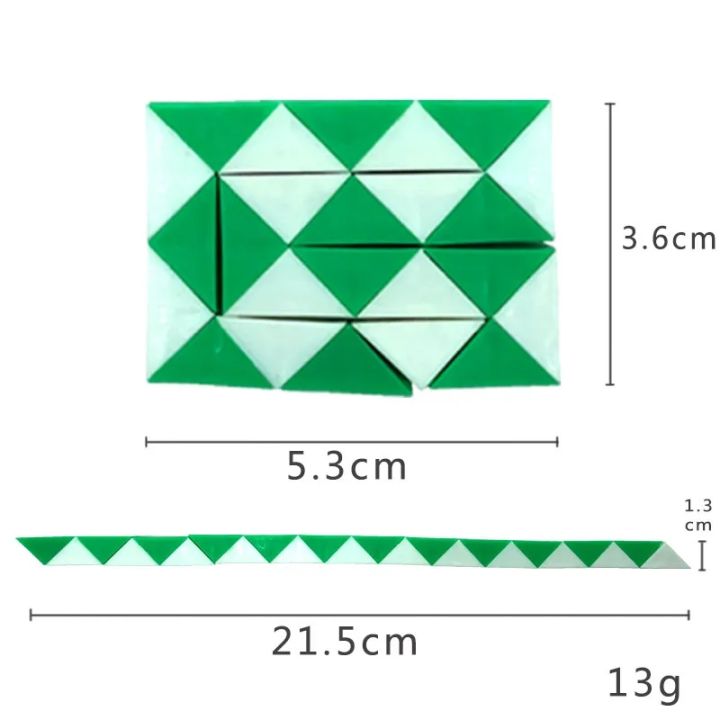 Snake Ruler Puzzle Magic Snake Ruler Children Intelligence 24 Segments 3D Foldable Magic ...