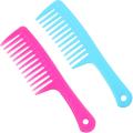 Wide Tooth Comb Wet Hair Tangling Big Tooth Plastic Comb Curly Hair Comb Hairbrush. 