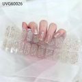 Gel Nail Stickers Curing UV Lamp Full High Quality Semi-Cured Gel Nail Strips Adhesive Long Lasting Nail Art Decoration Tips. 