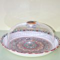 Imperial Melamine Elegant Cake Platter with Acrylic Lid and Lifter Spatula Size 12 inches. 
