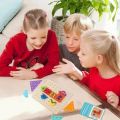 Wooden Lacing Toy for Kids | Shape Matching Board with Rope Threading | Montessori Educational Activity | Develops Hand-Eye Coordination. 