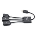 3 In1 Micro USB OTG Adapter Cable Micro USB Male To USB Female Adapter USB Hub For Smartphone Computer Tablet 3 Port Creek. 