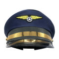 【Pioneer Gong】Aviation Cap Pilot Uniform Hat Work Airplane Men Captain Hat Cosplay Aviation Navy Party Sailors Cap Performance Unisex. 