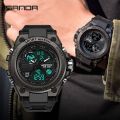 SANDA Brand Men Watch Sports Digital Watch LED Men's Multi-Function Watch Luxury Chronograph Fashion Outdoor Swimming Waterproof Watch 739. 