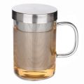 500Ml Travel Heat-Resistant Glass Tea Infuser Mug with Stainless Steel Lid Coffee Cup Tumbler Kitchen Heat-Resistant Large. 
