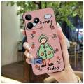 For Realme Note 50 4G Back Cover Case Fashion Cartoon girl Shockproof Camera Lens Protector Phone Cases. 