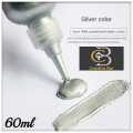 Silver Metallic Acrylic Paint - Permanent Waterproof Paint 60ml and 120ml. 