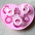 Ice Cube Tray Non-stick 6 Grids Whisky Fast Cooling Ring-shaped Ice Mold. 