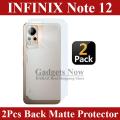 Infinix Note 12 Matte Back Protector Carbon Soft Skin Sheet For Infinix Note 12 - 2Pcs. 