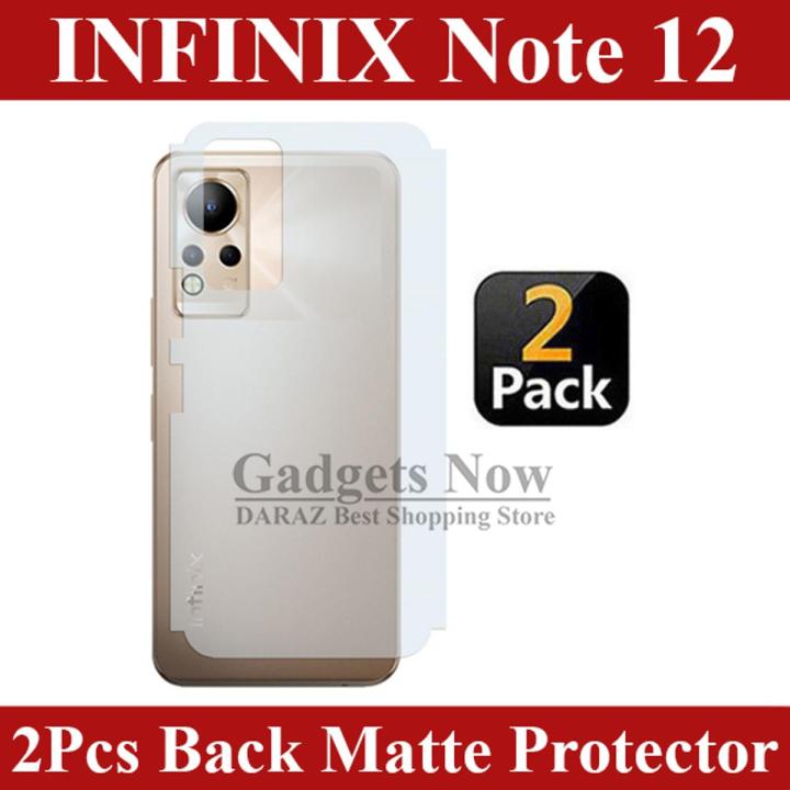 Infinix Note 12 Matte Back Protector Carbon Soft Skin Sheet For Infinix Note 12 - 2Pcs
