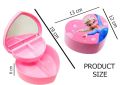 Heart Shape Cute Princess Jewellery Box for Baby Girls Makeup Box with Mirror for Girls Random Color. 
