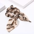 Women Streamers Leopard Print Polka Dot Floral Print Elastic Bow Hair Rope Girl Hair Ties Korean Sweet Hair Accessories Headwear. 