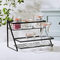 jar stand spice rack 2 layer Rack Stainless Steel Multipurpose Rack jar shampoo holder Kitchen Rack Stand Kitchen Accessories spice rack holder. 