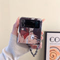 One Piece Luffy Zoro for Samsung zflip3/4 Phone case zfold2/3/4 Frosted Hard Case Protective Cover. 