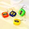3 Feet Length Inches Tape Keychain Ruler Portable Mini Metal Tape Measure With Keychain Square Multicolor Children Height Ruler. 