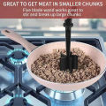 High Quality Meat Grinder Premium Meat Chopper Salad Smasher Heat Resistant Handheld Spatula for Effortless Cooking in Home Kitchen Durable Easy to Use. 