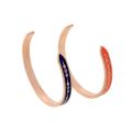 【happy one】KISS ME Brand 2pcs/set Orange Blue Bangles for Women Gold Color Bracelets & Bangles. 