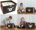 Panda Design Folding Storage Bins Quilt Basket Kid Toys Organizer Storage Boxes Cabinet Wardrobe Storage Bags 1 Piece. 