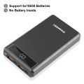 HAWEEL DIY 6 x 18650 Battery 24W Fast Charge Power Bank Box Case with Display, Not Include Battery. 