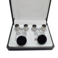 Black Cufflinks and Qamees/ Shirt Studs Set for men. 