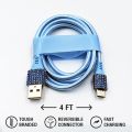 Stylish Bling Type-C Fast Charging/Sync Cable - (4FT). 