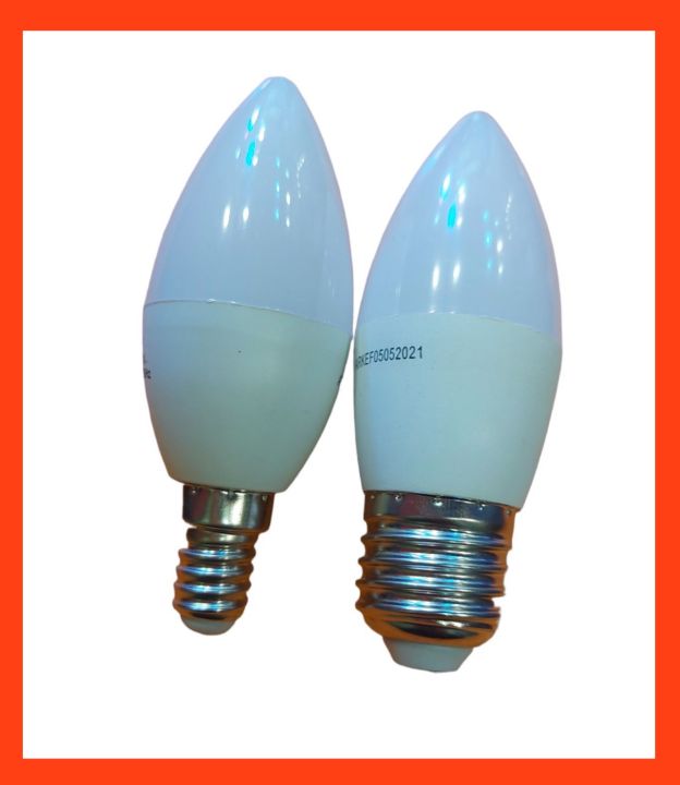 LED Candle Light Bulb 5Watt Frosted E27 (Screw Type) and E14 (Thin Screw Type) Thread - Chandelier Lamp