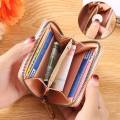 Imported Short Hand Purse for Women Mini Wallets PU Leather Hand Clutches for Ladies with Zipper ATM Card Holder Purse for Shopping and Casual. 