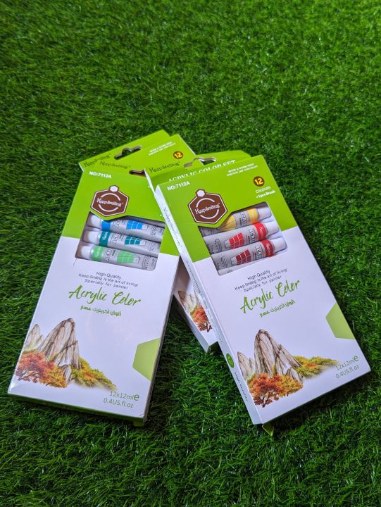 12ml Keep Smiling Acrylic Colour Paints Pack Of 12