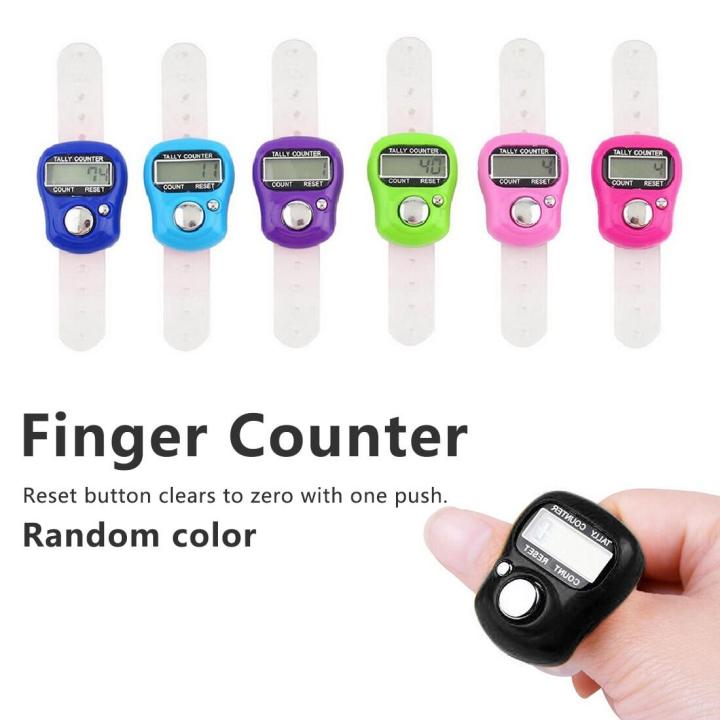 Digital Tally Counter Tasbeeh Finger Ring LCD Zikr Tasbih Stress Relaxation Mini And Row Electronic For Muslim Tool Hand Held Electric Display Pray Portable Compact Smart Counters Accurate Button Counting Fidget Pressing - Multicolor : Random Color