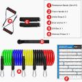 Power Exercise Resistance Band 5 in 1, Fitness Band set of 11 Piece, Training Tubes with Door Anchor & Ankle Straps for Resistance Training, Physical Therapy, Home Workout, Yoga, Pilates 11 Pcs. 