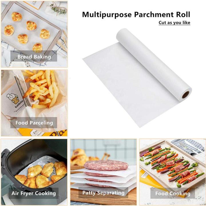 Hygienic Baking Paper Roll Shawarma Paper, Butter Paper Roll - 12 Inch X 5 M, White