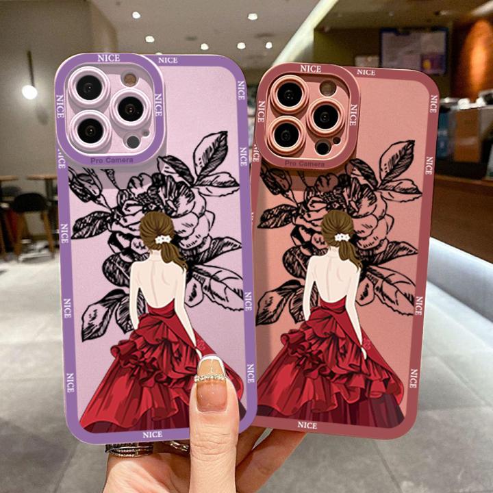 DEL for Samsung Note10 5G / 4G Back Cover Beautiful Girl Party Dress Phone Case Soft Rubber Camera Protection Design Mobile Cover