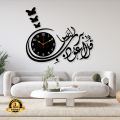 DECORA Butterfly Wooden Wall Clock | 3D Quartz Watch DIY Design Decoration Piece for Home Decor and Living Room | 3D Wooden Clock for Offices and Bedrooms | 3D Clocks for Girls Room and for Gift Items | Clock with Premium Quality Light | wooden clocks. 
