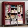 AmnaMart 3 DOOR PORTABLE FOLDING WARDROBE CUPBOARD DIY-Multicolor. 