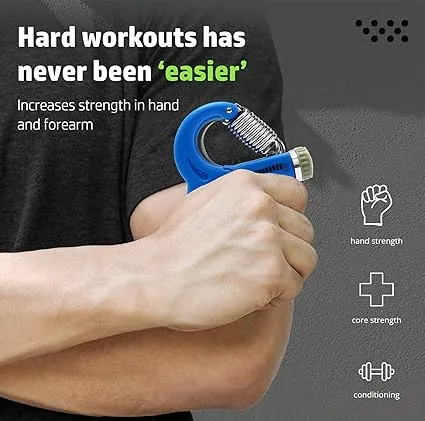 Histro Automatic Counting Hand Gripper Adjustable Resistance Automatic Counting Non-Slip Hand Grip Strength Trainer Fingers Wrist Forearm Exerciser Workout Gear Home Gym Exercise Equipment   Hand Gripper 5-60KG  Automatic  Non-Slip hand strengthen