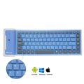 NEW Wireless Bluetooth Keyboard Foldable Roll Up Silent 87key Keypads Soft Silicone Flexible Teclado For PC Huawei Iphone Tablet. 