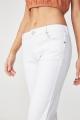Mid Rise Straight Crop Stretch Jean White. 