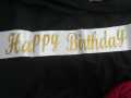 1 pcs 60 Inch Long Sash Happy Birthday Ribbon High quality satin ribbon happy birthday slash for party decoration Wear for Boys and Girls Banner. 