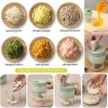 Vegetable Cutter, 4 in 1 Electric Chopper, Cooking Hammer, Food Processor, Garlic Press and Set Slicer, Vegetable Spiral Slicer Masher Machine, Kitchen Tool Multifunctional. 